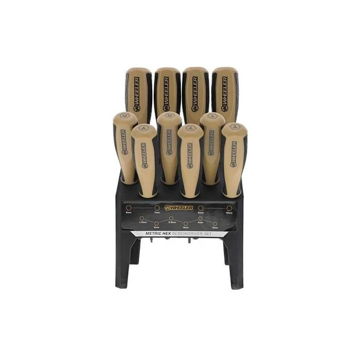 primary-36001 AOB Wheeler Metric Hex Benchtop Screwdriver Set 10/ct