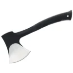 Battenfeld Knives Schrade Delta Class Bedrock Camp Axe, black handle and silver curved blade