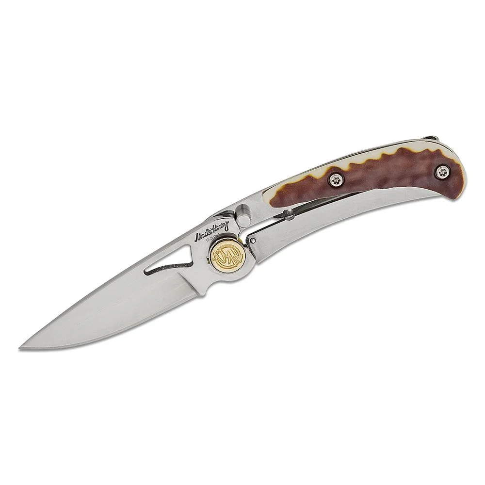 primary-36058 Battenfeld Knives Uncle Henry Next Gen 3UH Folding Knife open side view with brown handle