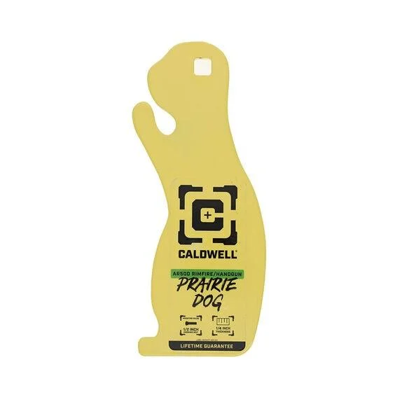AOB Caldwell AR500 1/4'' Rimfire/Handgun Prairie Dog Target Yellow