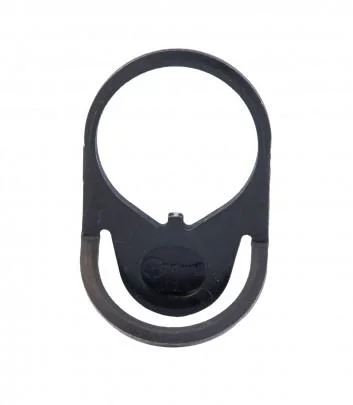 AOB Battenfeld Technologies AR Receiver End Plate Sling Mount, black front view with oval loop