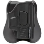 Bulldog Rapid Release Holster with Paddle for Taurus GX4, black front view