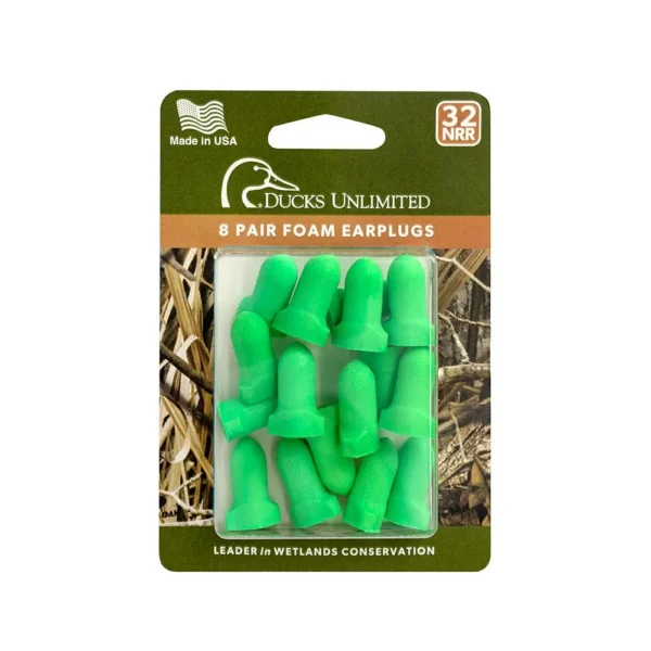 Radians Inc. Ducks Unlimited Foam Earplugs 32dB Green 8/pr