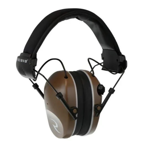 Radians Inc. Radians Dual Microphone Electronic Earmuff 3.5mm Stereo Jack 23dB Black Tan