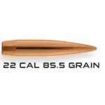Berger Long Range Hybrid Target Bullets, copper-coloured bullet in side profile