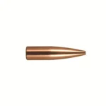 Berger Match Grade Varmint Bullets side view of a single copper-colored pointed bullet