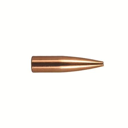 Berger Match Grade Varmint Bullets side view of a single copper-colored pointed bullet