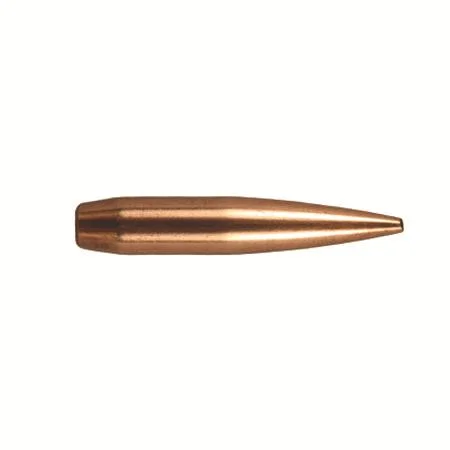Berger Long Range Hybrid Target Rifle Bullets copper-coloured pointed bullet, side view