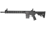 Tippmann M4-22 ELT HNT black left-side view with long handguard, sights and adjustable stock