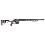 Christensen Arms Modern Precision Rifle, right side with black barrel and brown chassis stock