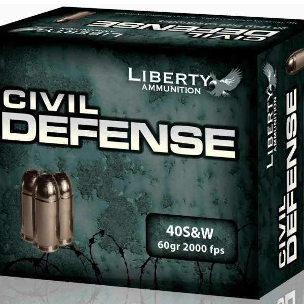 Liberty Ammunition Liberty Civil Defense Handgun Ammunition .40 S&W 60 gr SCHP 2000 fps 20/ct