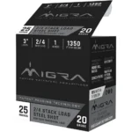 Migra Ammunitions LLC Migra Waterfowl Steel Shot Shotshell 20 ga 3" 1 oz 1350 fps #2 #4 25/ct