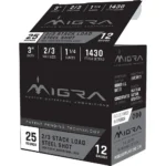 Migra Ammunitions LLC Migra Waterfowl Steel Shot Shot Shells 12 ga 3" 1-1/4 oz #2#3 1430 fps 25/ct