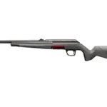 Winchester Repeating Arms WIN XPERT black and gray rifle, left side view with skeletonized stock