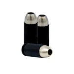 Liberty Overwatch Handgun Ammunition, three black cartridges with silver hollow-point bullets