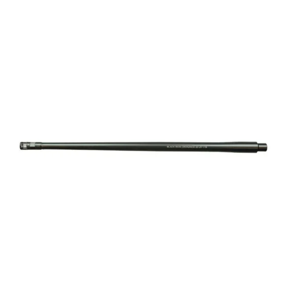 Black Rain Ordnance BRO-22 barrel, black full-length side view with threaded end