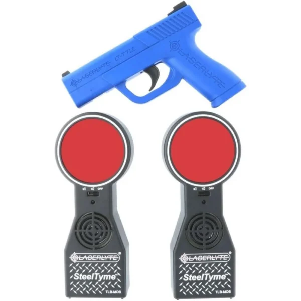 LaserLyte TLB-LMS Steel TYME Laser Trainer Targets, two black targets with red circles