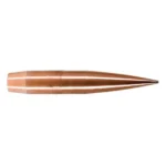 Berger Match Grade Target Rifle Bullets, copper-colored pointed bullet in side view
