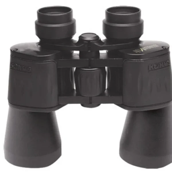 KONUSVUE 8x40 WA, black front view with rubber-armored body, twin eyepieces and focus wheel
