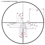 KonusPro Muzzleloading Scope circular engraved ballistic reticle view with measurement markings