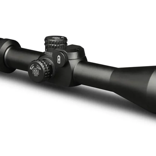 Konus KONUSPRO-EL30 Rifle Scope, black right-side view with turrets and large objective