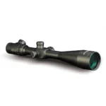Konus KonusPro F-30 Rifle Scope, matte black scope in angled side view with large objective lens