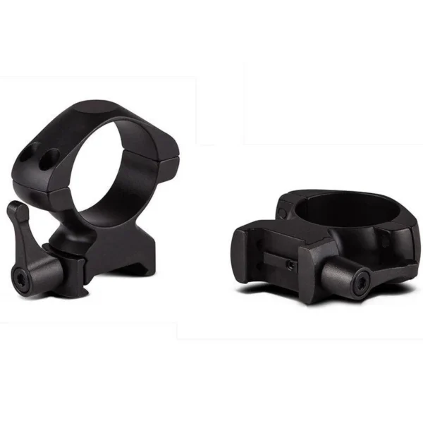 Konus 2-Piece Steel Riflescope Rings, matte black pair with quick release levers