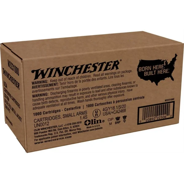 Winchester Ammunition Winchester USA Lake City Rifle Ammunition .223 Rem 55 gr. FMJ 3240 fps 1000/ct (Bulk)