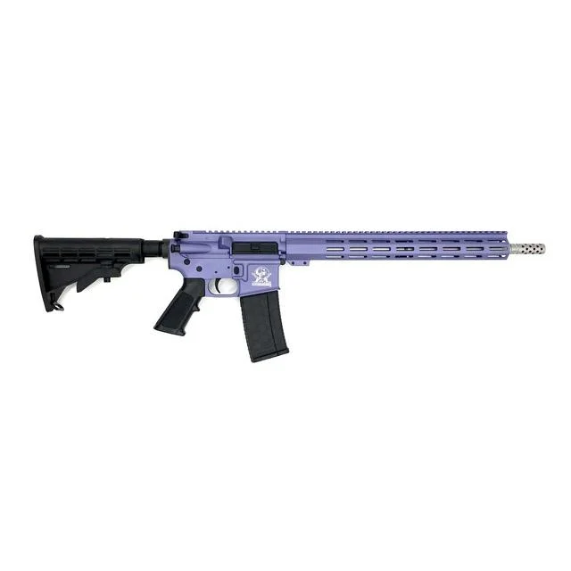 primary-37024 10 Ring GLFA AR-15 Rifle .223 Wylde 30rd Magazine 16" Stainless Steel Barrel Wild Orchid Frame