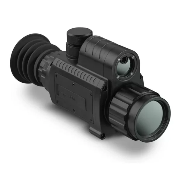 Konus Fiery 3 in 1 black thermal optic angled front view with eyecup and dual lenses