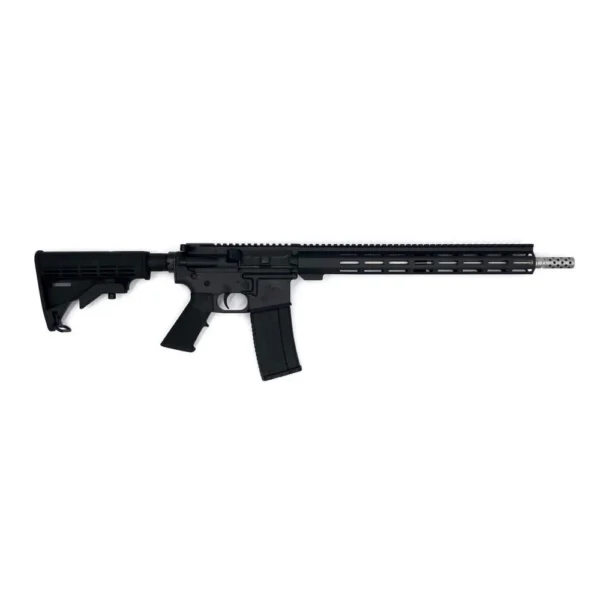 10 Ring GLFA AR-15 Rifle .223 Wylde 30rd Magazine 16" Threaded Barrel Black and Stainless with 15.25" Handguard