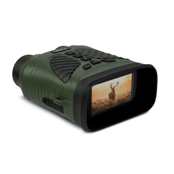 Konus Optics KonuSpy-17 Digital Night Vision Binocular, green and black angled front view