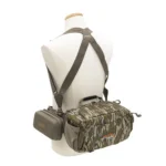 Alps Outdoorz Turkey Tracker, camouflage waist pack rear view on mannequin with shoulder straps