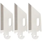 Cold Steel Click-N-Cut Replacement Blade, three silver reverse tanto blades with cutouts