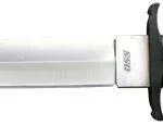 Cold Steel OSS Sub-Hilt Fighter Knife, right-side view with silver blade and black handle