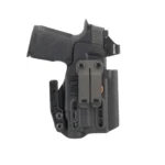 Henry Holsters Ember for Sig P365/P365XL black holster, front view with handgun and belt clip