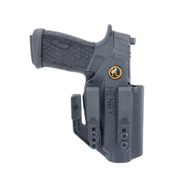 Henry Holsters Cipher Holster for Sig P365 Fuse, black right-side view with pistol inserted