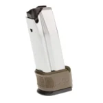 Springfield XD MOD.2 Compact Extended Magazine, silver body with FDE extended base