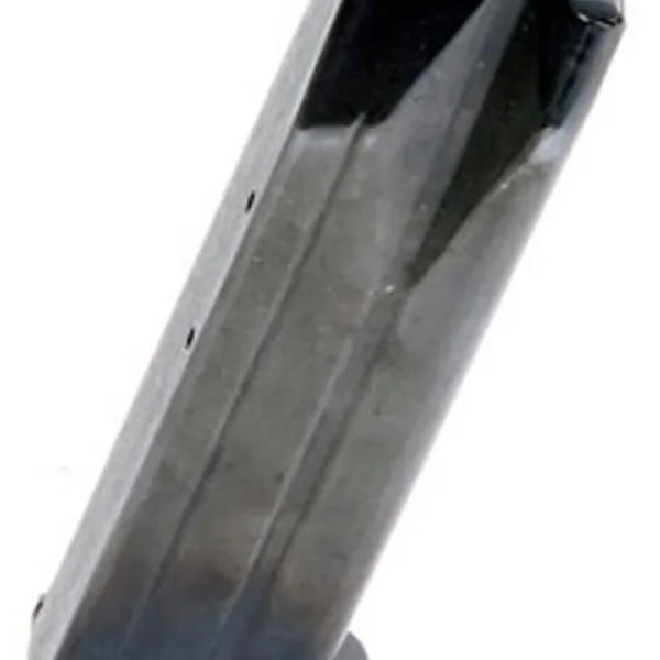 ProMag Heckler & Koch H&K USP Full Size Magazine blued steel, angled front view with baseplate