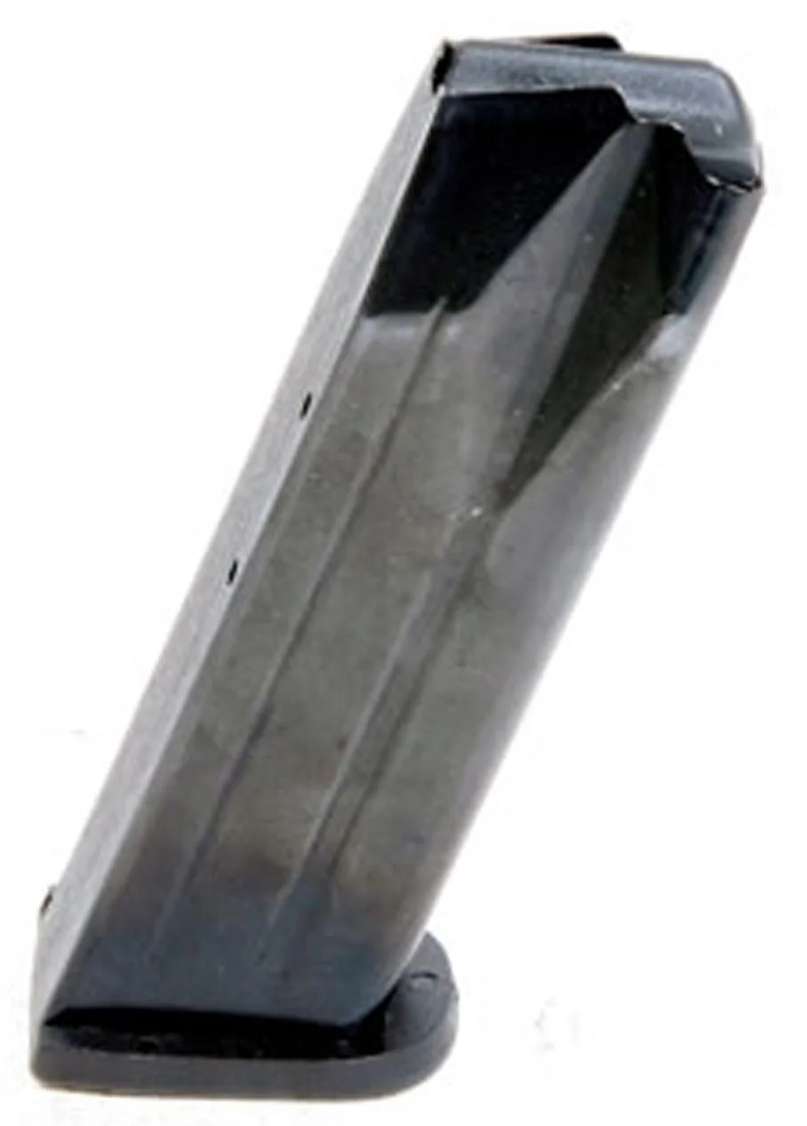 primary-37276 ProMag Heckler & Koch H&K USP Full Size Magazine blued steel, angled front view with baseplate