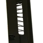 ProMag Beretta 21A Magazine, black right-side view with witness slots and base plate