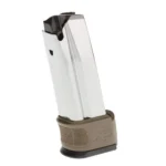 Springfield XD MOD.2 Sub Compact Extended Handgun Magazine, silver with FDE extended base