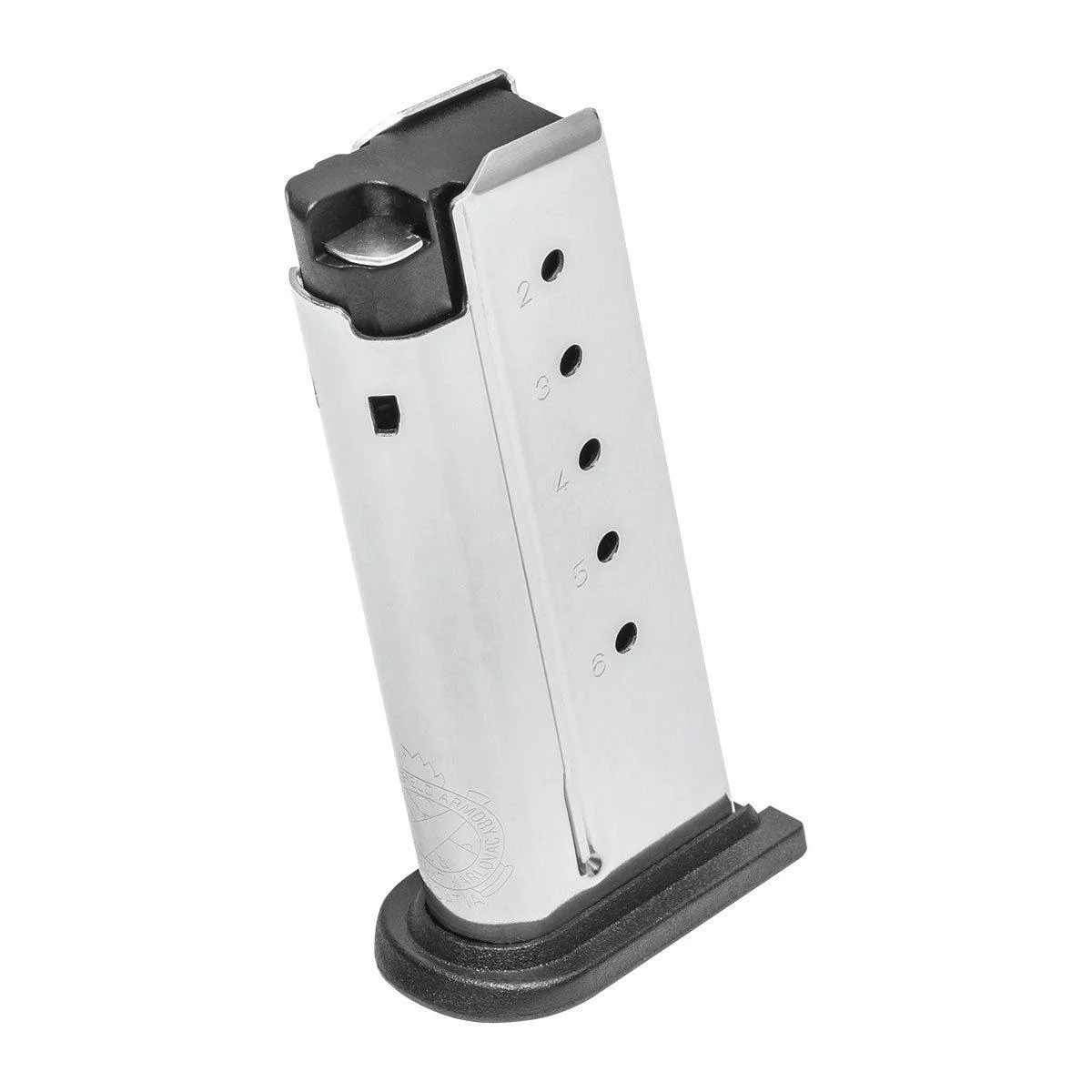primary-37334 Springfield XD-S Magazine, silver and black angled front view