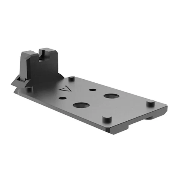 Springfield Armory Agency Optic System Mounting Plate 1911 DS gray plate, angled top view