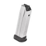 Springfield Armory XD-M Elite silver handgun magazine with black base plate