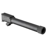 Springfield XD-M Threaded Barrel, angled side view of a black barrel with threaded muzzle