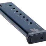 ProMag S&W Models 645 4506 4566 4586 Magazine, blued steel angled view with witness holes