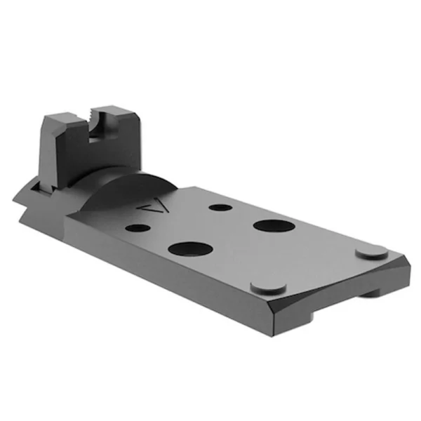 Springfield Armory Agency Optic System Mounting Plate 1911 DS in black, angled top view
