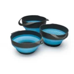 Ready Brands Survive Outdoors Longer Flat Pack Bowls and Strainer Set in blue and black