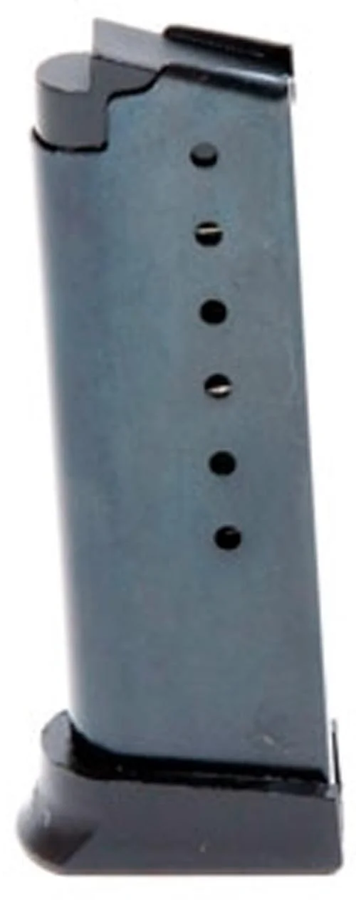 primary-37399 ProMag Kahr Arms K9/P9/E9 Magazine, blued steel, front view with witness holes and baseplate